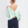 Damen Zweifach tragbares Crop Longsleeve Yoga Top