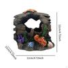 Aquarium Decorations Rock Cave House Fish Garden Pond Hiding Place Statue Resin Landscaping Broken