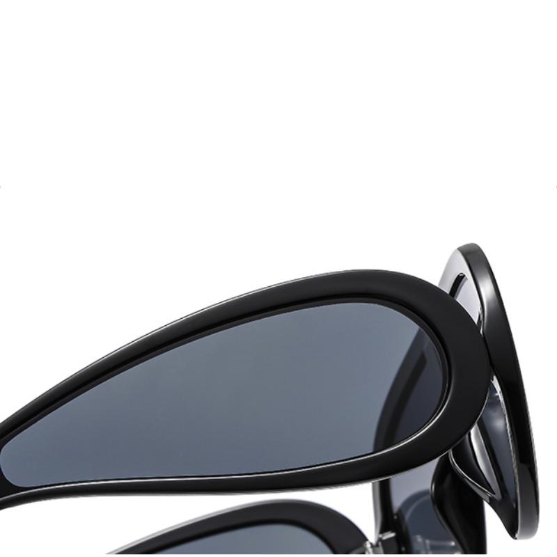 Fashion Steampunk Y2K non-polarized Sunglasses Men Luxury One Piece Large Frame Outdoor Sports Goggle