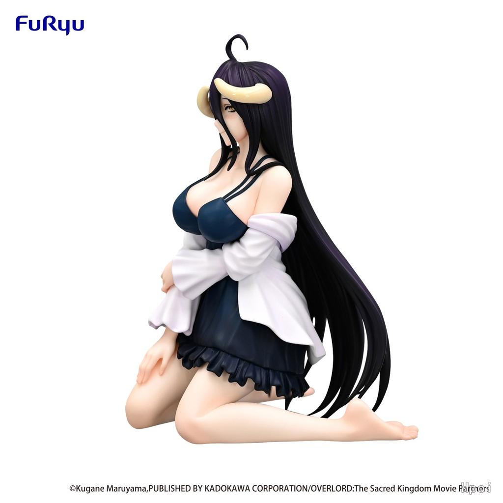 Anime 12cm Overlord Albedo Loungewear Action Figure Noodle Stopper Figure New Pajamas Outfit PVC Collection Model Doll Toys