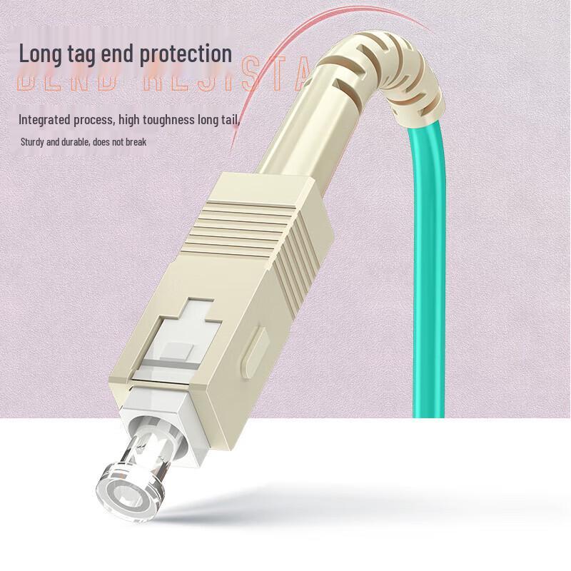SAMZHE LC-ST OM3 Multimode Duplex Armored Fiber Optic Patch Cable