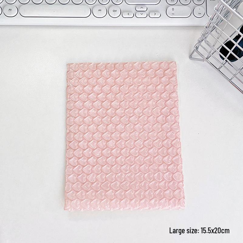 

Розовый конверт из пенопласта с пузырьковой пленкой в форме сердца - Ударопрочный защитный упаковочный пакет