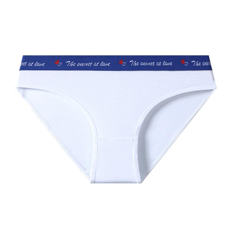 

Нижнее белье с низкой талией, английское контрастное нижнее белье, приподнимающее бедра, спортивное нижнее белье, удобное, дышащее, модное, треугольные трусики L белый