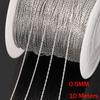 2M 10M 0.5mm Acciaio Inossidabile Sottile Cavo Dorato Maglia Catena Serpente per Fai da Te Collana Orecchini Cavigliera Forniture per Creazione Gioielli All'Ingrosso