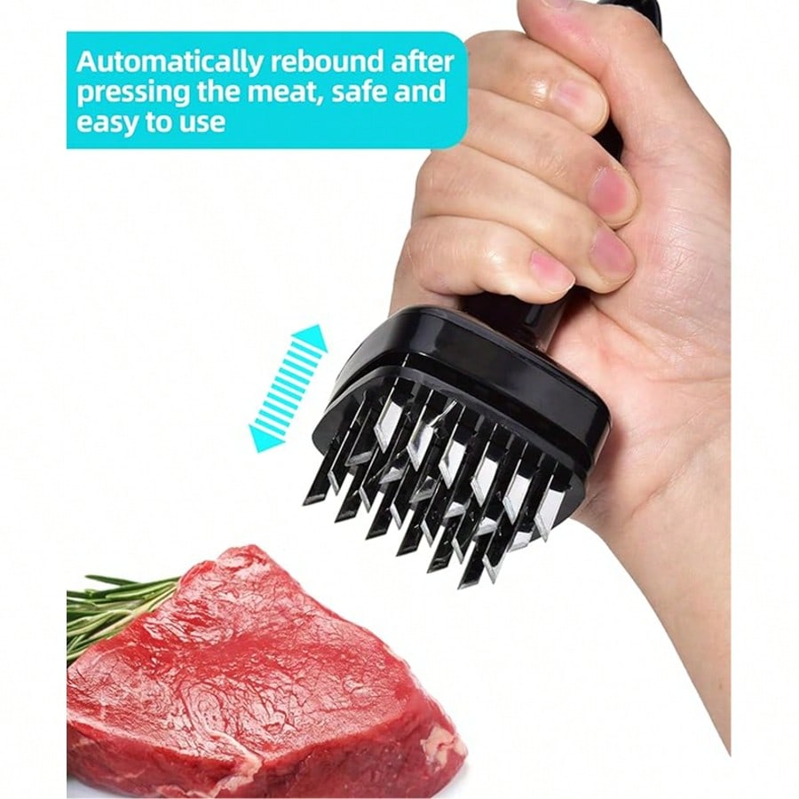 48 Stainless Steel Meat Tenderizer Steak Tool Ultra Sharp Needle Blades Meat Tenderizer Stapler For Tenderizing Steak/Beef/Pork/Turkey/Fish/Poultry