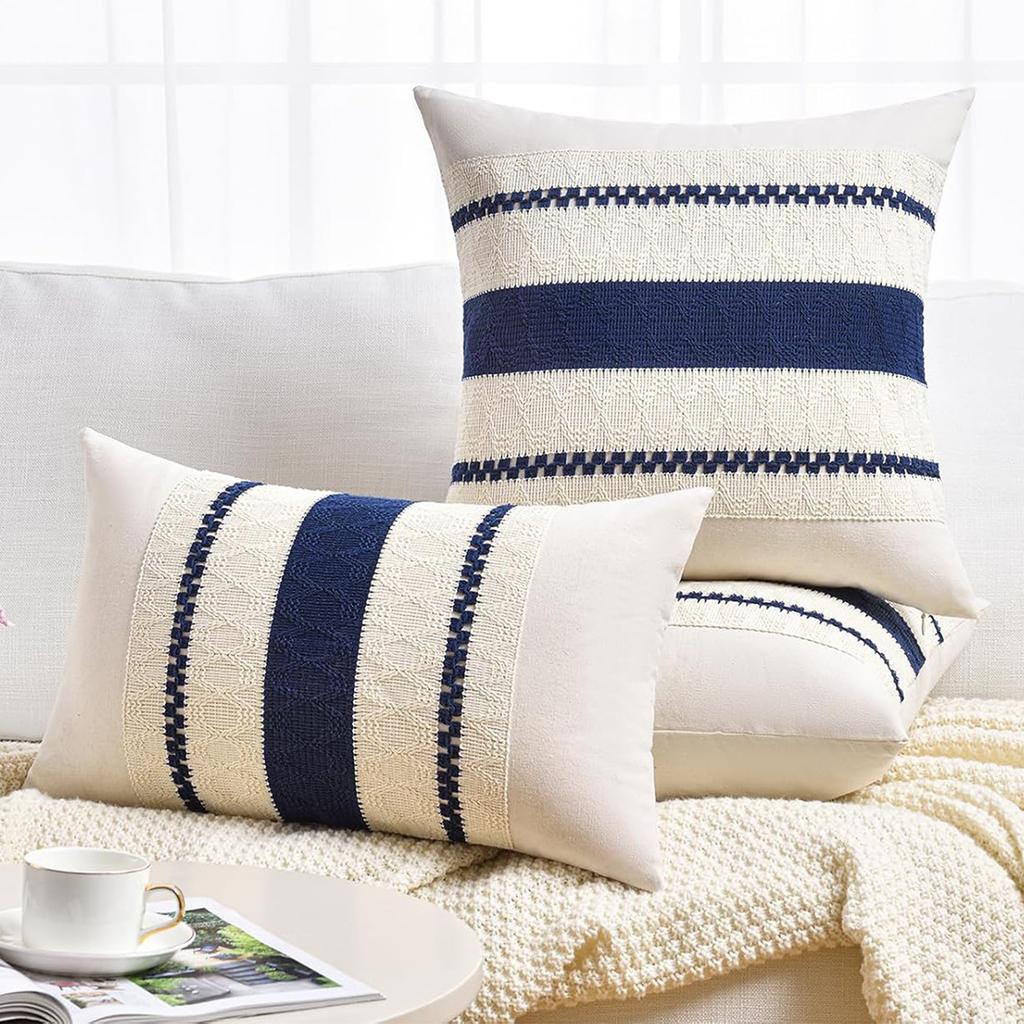 Cotton Linen Lumbar Pillow Case Boho Style Pillowcase New Throw Pillow Cover Farmhouse Decor