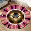 Metalball Round Area Rug,Carpet Rug for Living Room Bedroom Sofa Playroom Decor,Non-slip Floor Mat
