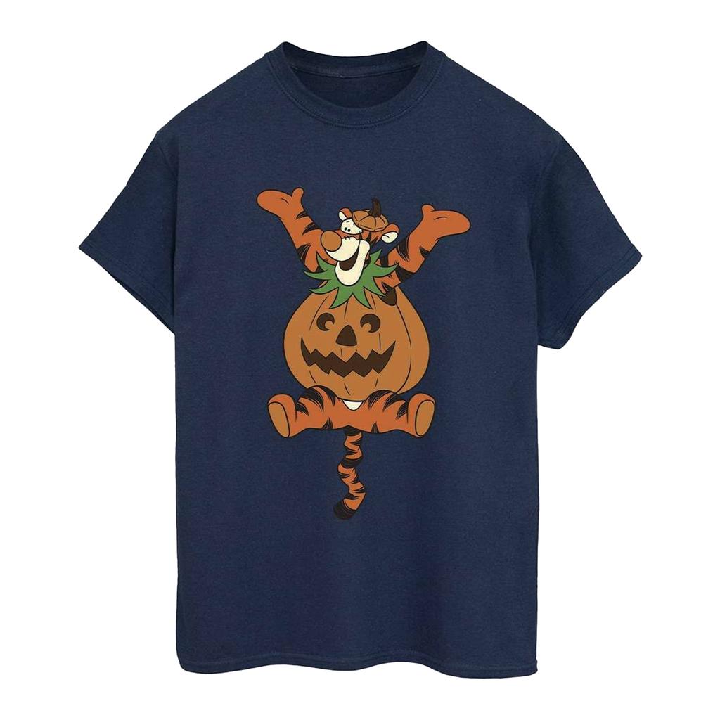 Winnie the Pooh T-skjorte for kvinner/damer Tigger Pumpkin Cotton Boyfriend