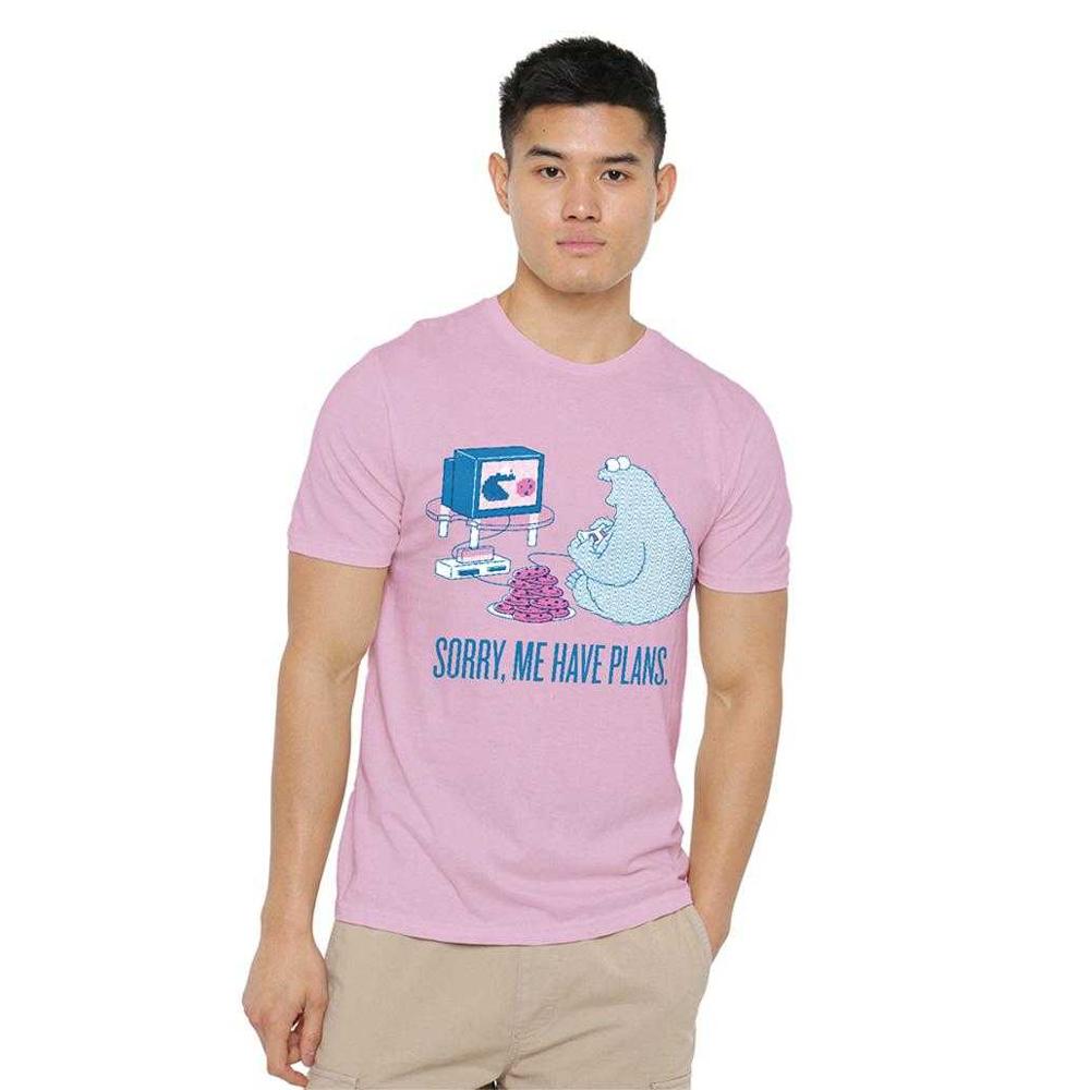 Sesame Street Unisex Adult Me Have Plans Cookie Monster T-Shirt