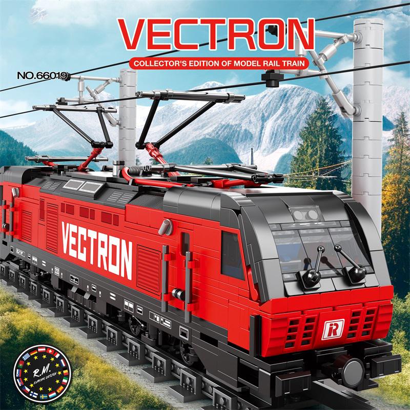 Non-Toxic 1757Pcs European City Electric Train Building Blocks Subway Passenger Car Model Bricks Desktop Decoration Holiday Gifts Kids Toy