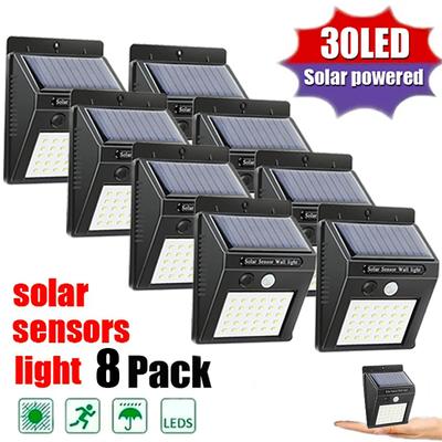 30 LED Solar Işık PIR Hareket Sensörü Duvar Işığı Dış Mekan Solar Lamba Su Geçirmez Güneş Enerjili Güneş Işığı Sokak Lambası Bahçe Dekoru