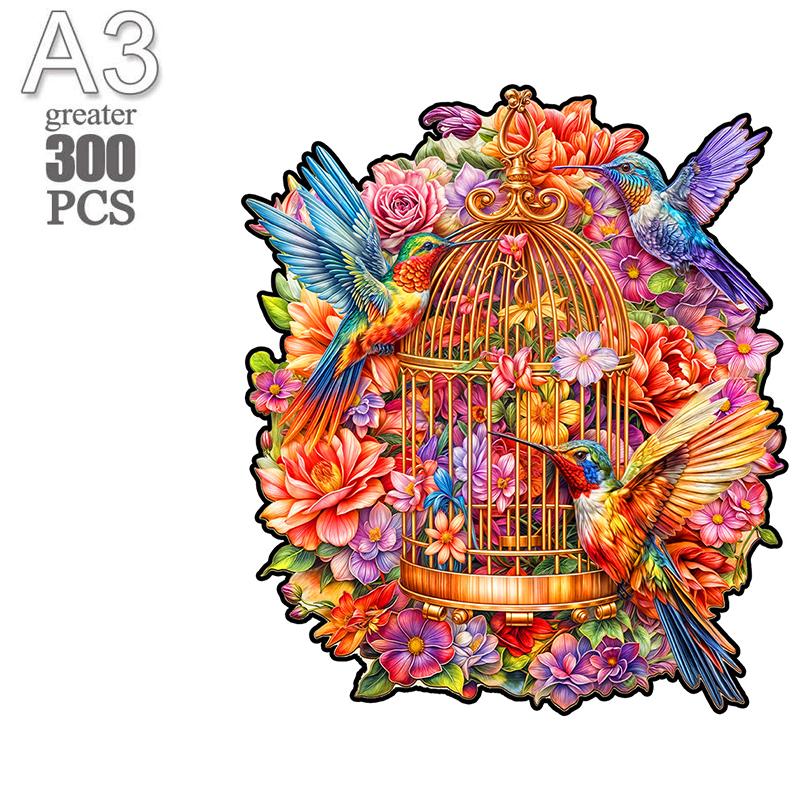 Non-Toxic Owl Wooden Animal Puzzle Diy Crafts Brain Trainer Puzzles Game For Kids Adult Educational Wood Toy Gift Medium Difficulty Jigsaw