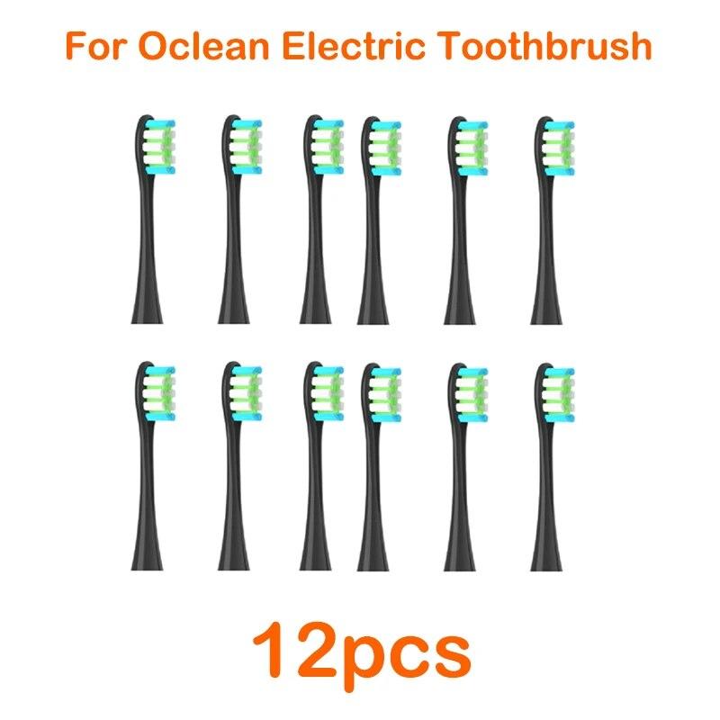 12pcs Replacement Tooth Brush Heads For All Oclean X/ X Pro/ Z1/ F1/ One/ Air 2 /se Sonic Soft Electric Toothbrush Cleaning