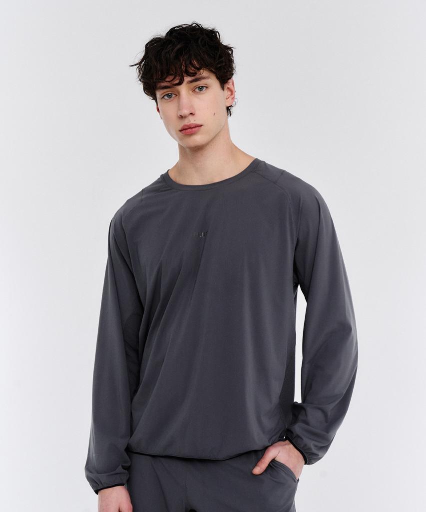 Peullaeniteu Quick-Dry Ventilation Running Top Grey