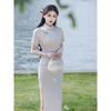 High-end Embroidered Cheongsam 1011 New Summer Improved Young Girl High-end Sense New Chinese Style Dress