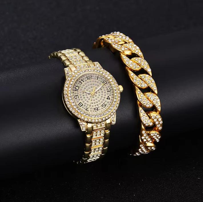 Summer Popular Cornucopia Gypsy Star Brick Watch Fashion Diamond Bracelet Women'S Watch Set Watch