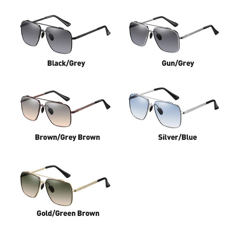 New Fashion Pilot Sunglasses For Men Vintage Gradient Big Frame Sun Glasses Women Luxury Brand Metal Eyewear