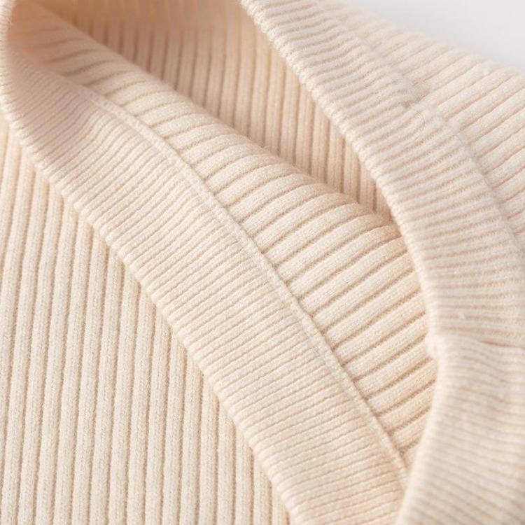 Chic Ribbed Knitted Sweater Dress Autumn Winter Long A-line Full Sleeve Thick Pullover Party Wear