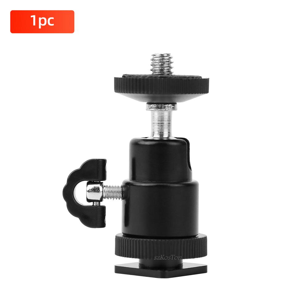 

1/2/3/4/5 шт. Шаровая головка для штатива камеры, светодиодной лампы, вспышки, кронштейн-держатель для штатива, крепление, адаптер «горячий башмак» 1/4, люлька для Canon Niko