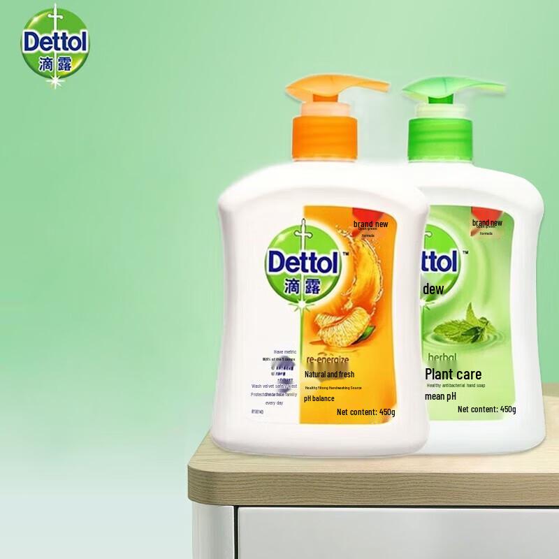 Dettol Healthy Antibacterial Hand Wash - Plant Care & Natural Fresh (4x450g)