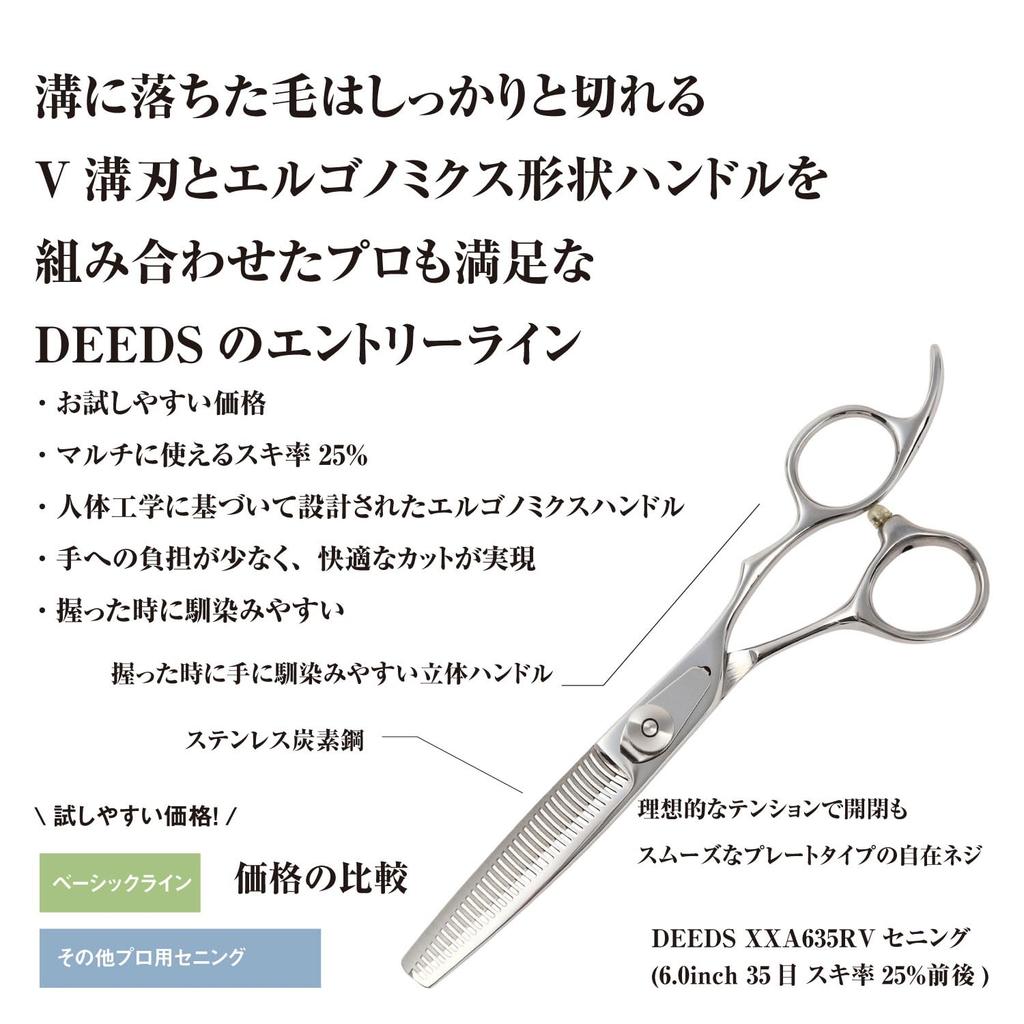 DEEDS XXA Scissor Thinning Set Thinning Rate Approximately by Japanese Scissors for Hairdressers and Haircutters (5.5 Inches, 25%) Manufacturer,