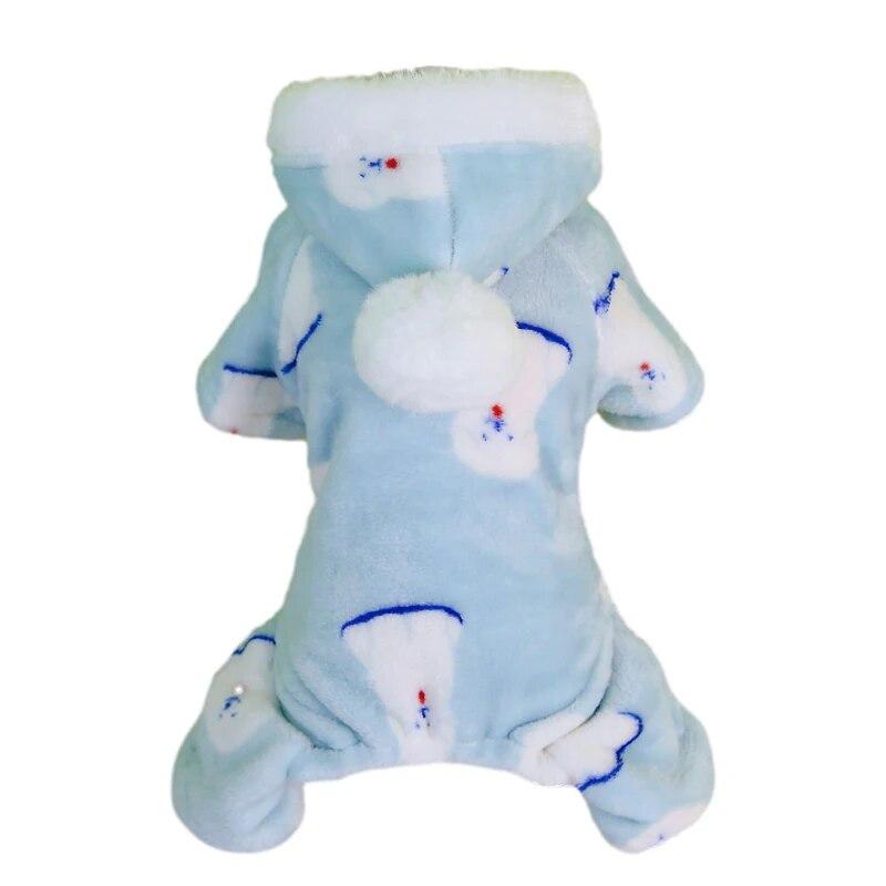 

Зимний теплый комбинезон для собак, коралловый флис, одежда для домашних собак, одежда для маленьких собак, одежда для щенков, одежда для чихуахуа, йорков, аксессуары для собак L синий