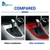 For BMW 1 Series E82 E88 2008-2013 Accessories Carbon Fiber Car Gear Shift Panel Side Strip Storage Box Frame Sticker