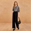 Tachic Vintage Jacquard Round Neck Blouse