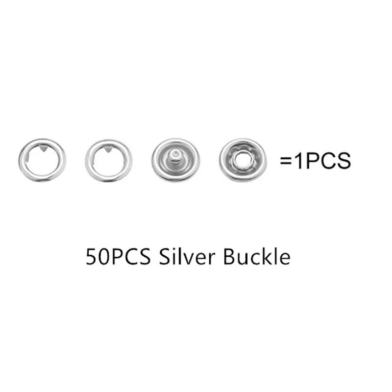 

Металлические кнопки-защелки для одежды Инструмент для установки кнопок Сделай сам Швейные кнопки-защелки Разноцветные Пятизубчатые скобы Набор для рукоделия Принадлежности