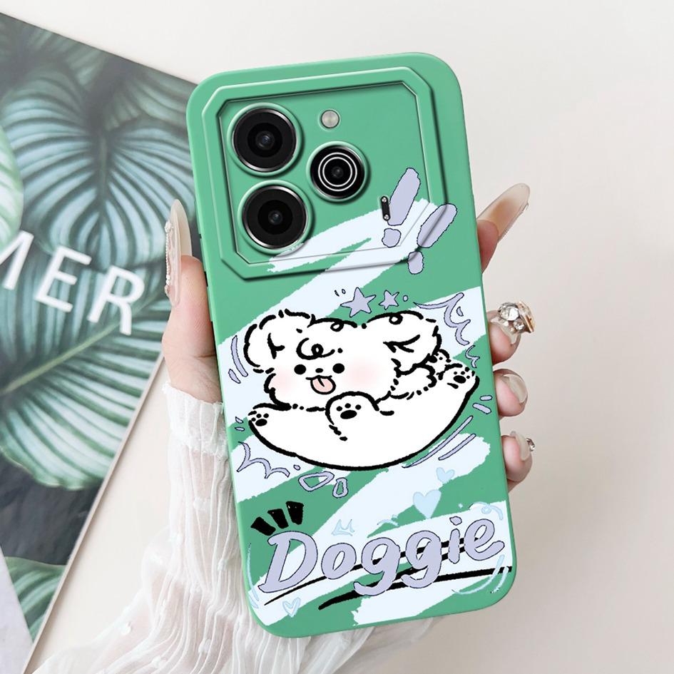 Pova 6 Case For Tecno Pova 6 Pro 5G Silicone Cover Cute Dinosaur Panda Camera Lens Protector Bumper For Tecno Pova6 Pro LI9 Capa