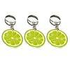 Delicata Decorazione Chiave in Acrilico Fette Ispirate alla Frutta Con Dettagliati Motivi Per Personalizzazione Ornamento per Borsa