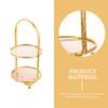 Cake Stand Dessert Gold Cupcake Display Shelf Coffee Station Decor Fruit Cakes Portable Tray Metal Multi-layer Pastry