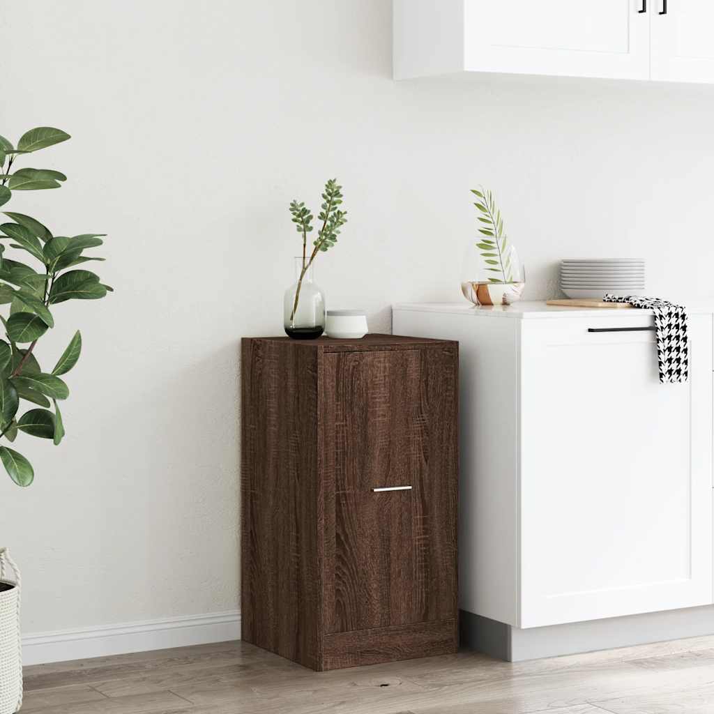 Apothecary Cabinet Brown Oak Effect 40x41x77.5 cm Engineered Wood