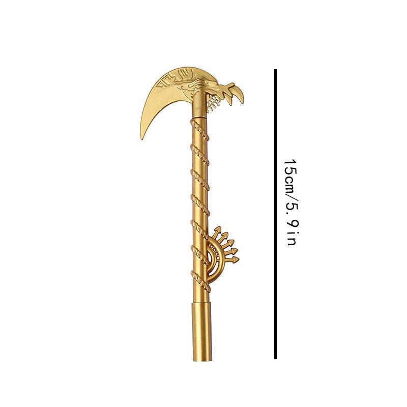 Back To School Season 10pcs 0.5mm Scythe Styling Neutral Pen Creative Retro Pen Cute Student Stationery Office Supplies Water-based Signature Pen
