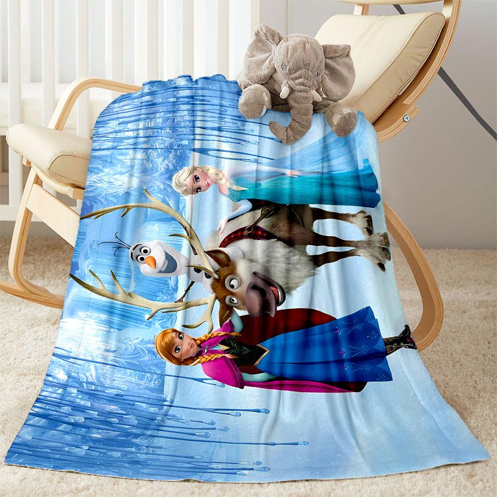 Frozen Adventure Blanket Comfortable Great for Picnics Seaside Bedding for All Seasons Warmthful Decor Gift for Travel Home Birthdays