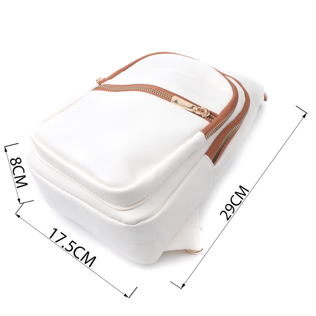 Stilvolle Damen-Umhängetasche mit einem Riemen aus Ökoleder VINTAGE Bag 22757 Weiß