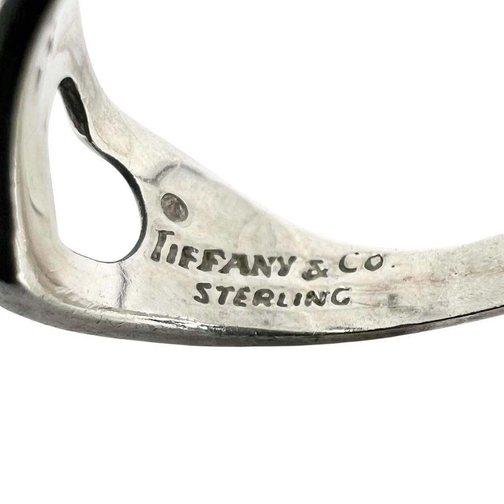 TIFFANY&Co. Elsa Peretti Ring Silver Women Open heart used