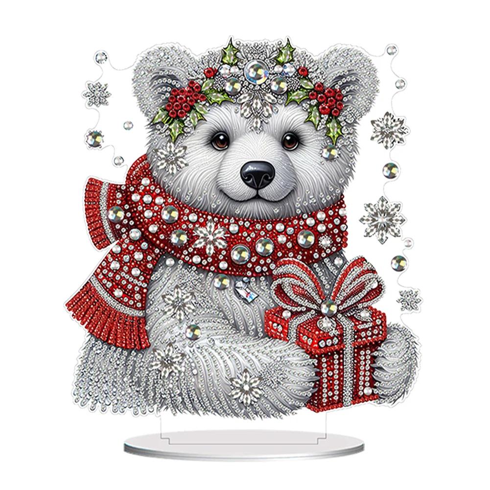Acrylic Special Shaped Cute Animal Diamond Painting Tabletop Ornaments Kit Diamond Painting Desktop Decorations for Office Decor
