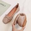 Leather Doudou single shoes women's new autumn grandma flat-soled soft leather pregnant women work floating shoes soft-soled small leather shoes