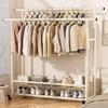 Extra Thick Floor Standing Clothes & Coat Rack for Bedroom, Balcony & Living Room
