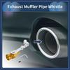 ARISELIFT 1 Set Turbo Sound Exhaust Muffler Pipe Whistle Rear Tail Pipe M Carbide Maker Aluminum Gold Tone for Bicycle