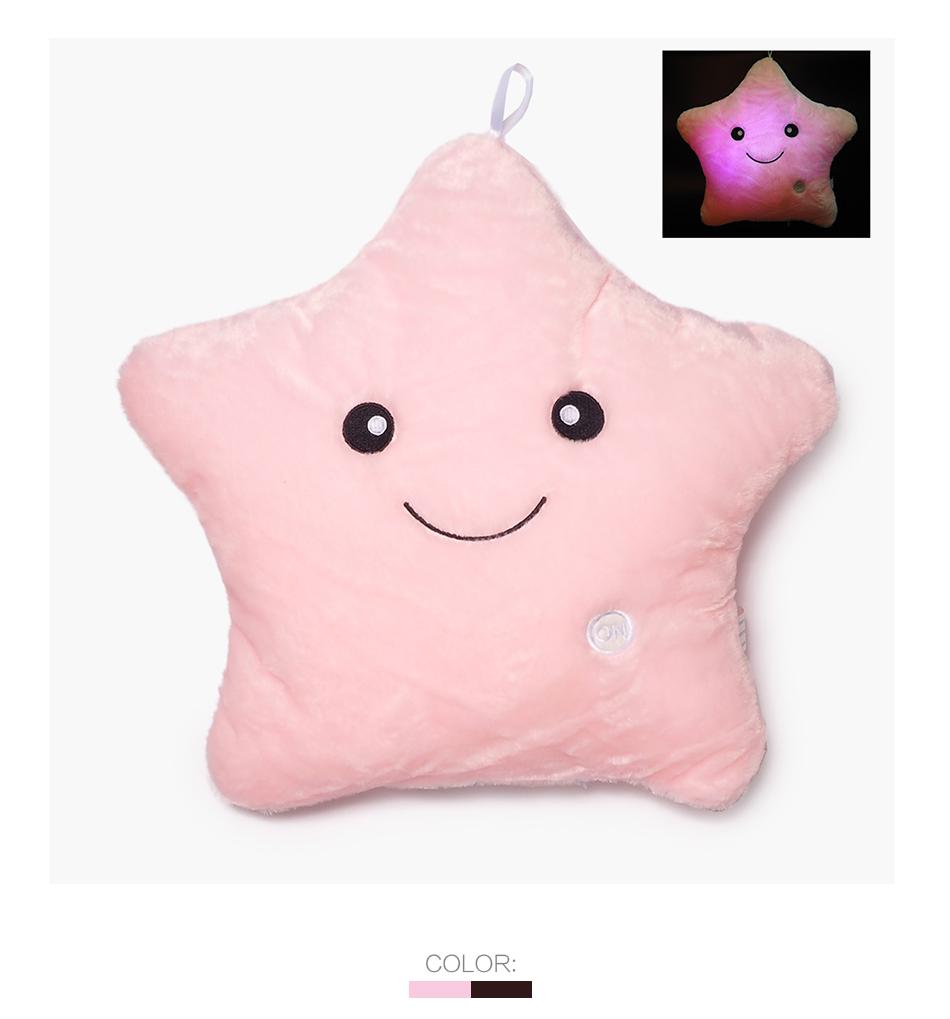 

Ночник с милыми звездами и звездами, красочная светящаяся подушка, мягкая уютная подушка для отдыха, рождественский подарок