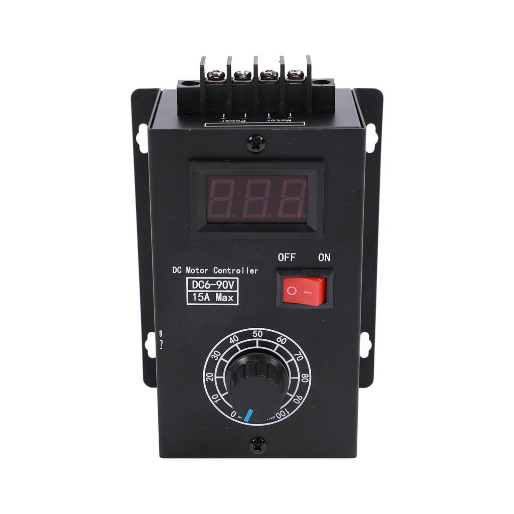 Universal 6V ‑ 90V PWM Direct Current Motor Speed Control PLC 15A Governor Volt Display