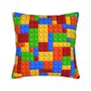 Candy Multicolor Building Blocks Pattern Pillow Cover Comfy Cushion Cover Funny Pillow Case For Living Room Chair