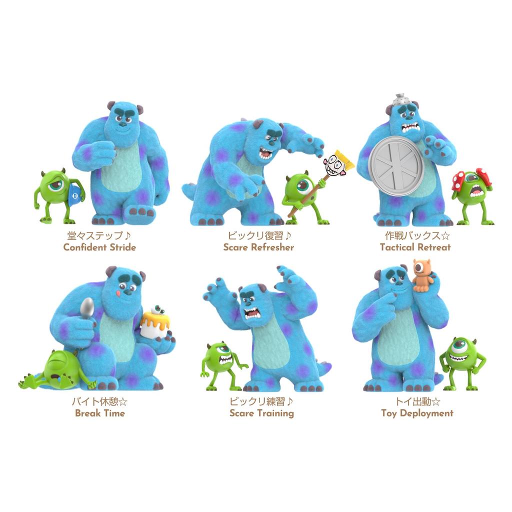 TOP TOY Disney Monsters, Inc. "Work Diary" Series [1 Piece] Gachapon Blind Box Figure Plastic Model Premium Toy Disney Pixar Sully & Mike Character