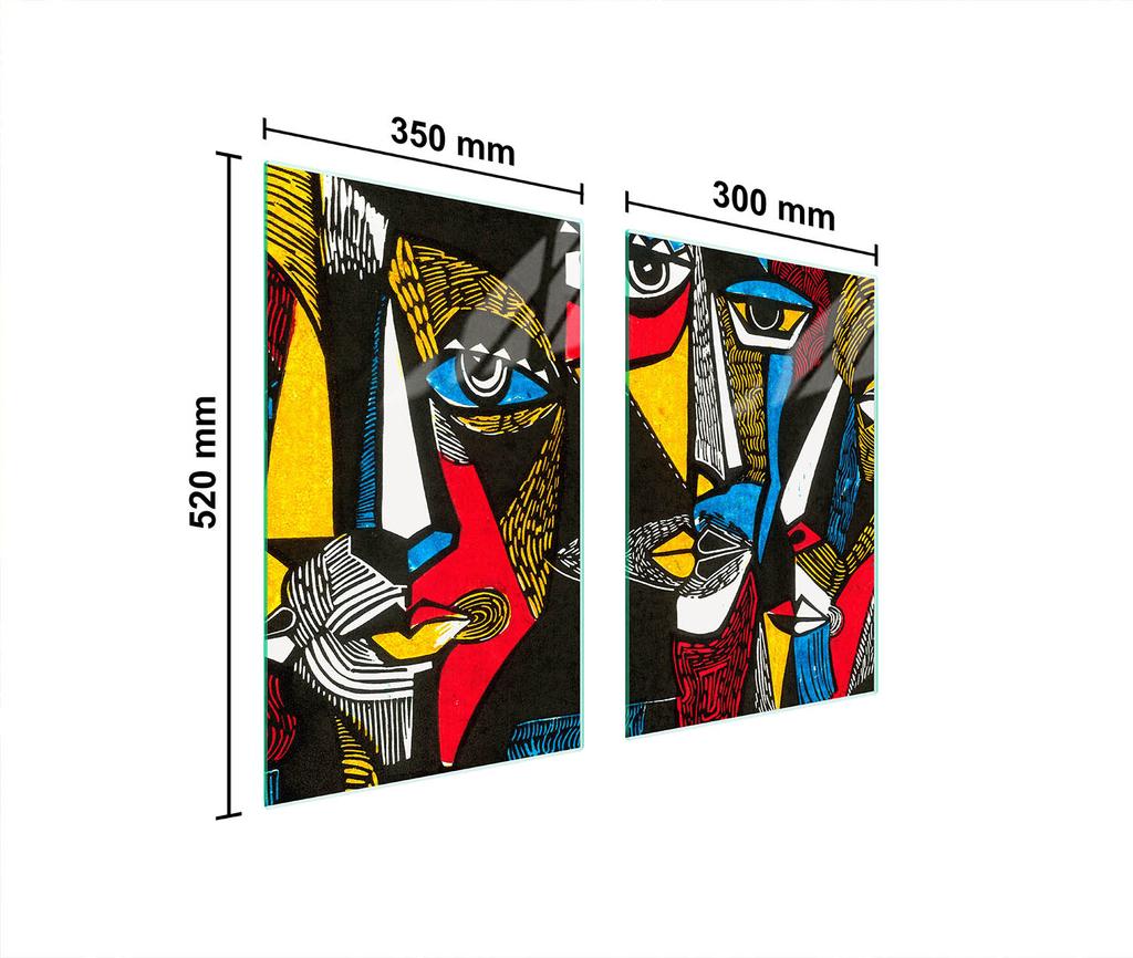 SZKLANA PŁYTA OCHRONNA DO KUCHNI 65x52 POP ART.