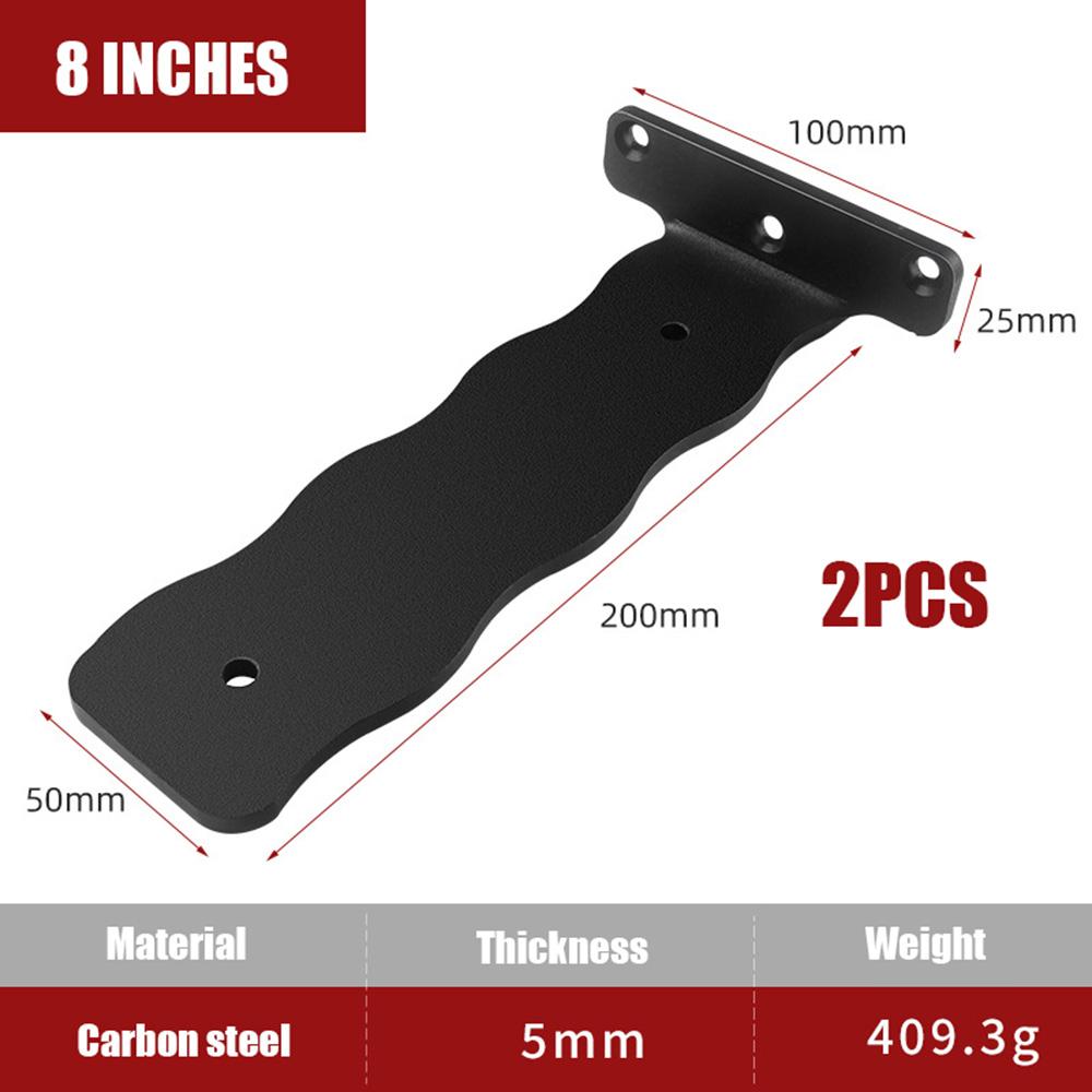2Pcs Heavy Duty Carbon Steel L Shaped Bracket - Invisible Shelf Support with Screws, Wooden Board Rack Wall Mount Hardware