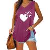 Summer Fashion Tank Top Women V Neck Shirt Ladies Casual Sleeveless T-shirt