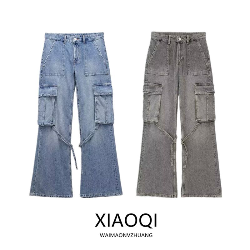 Fashion Style 2023 Autumn New Women's Clothing Slim Looking Easiest for Match Overalls Mid Waist Denim 8197237 807