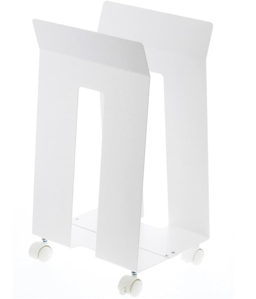 Yamazaki Industrial Cardboard Cardboard Paper Bag Stocker with 3301 Storage, & Frame, White,